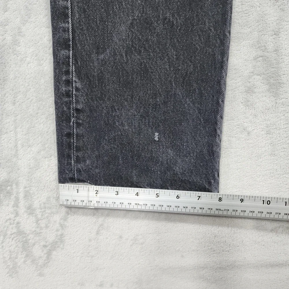 Levi's 501 Jeans Mens 32x30* Black Charcoal Wash Button Fly Straight Leg Denim